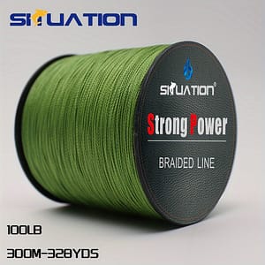 Siiuation 500m/1640ft Super Strong Pe Braided Fishing Line – 4-strand Green Braided Line, 10-80 Lb Test Weight For Smooth Long Casting, Hunting & Fishing Braided Line Shop Online at Dubai Trades