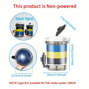 Silent Aquarium Filter Bucket With 16mm Water Outlet – Non-powered, Pvc Material, Ideal For Freshwater & Saltwater Tanks Up To 55 Gallons Aquariums & Fish Bowls Shop Online at Dubai Trades