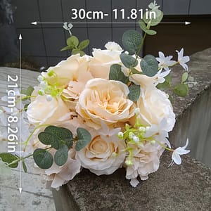 Simulated Hydrangea Rose Flower Ball For Wedding Table Decoration, Proposal Window Display, And Roadside Flower Decoration Artificial Flowers Shop Online at Dubai Trades