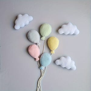 Soft Felt Clouds And Balloons Newborn Photo Prop Set – Baby’s First Photoshoot Accessories & Supplies Shop Online at Dubai Trades