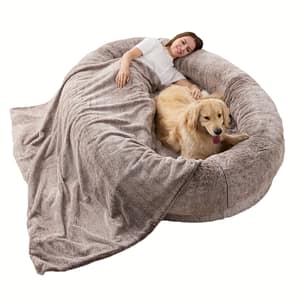 Soft Fleece Dog Bed For All Sizes – Memory Foam, Non-slip, Elliptical Design, Suitable For Small, Medium, And Large Dogs Beds Shop Online at Dubai Trades