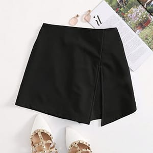 Solid Color High Waist Shorts, Casual Split Hem Skort For , Women’s Clothing Clothing Shop Online at Dubai Trades