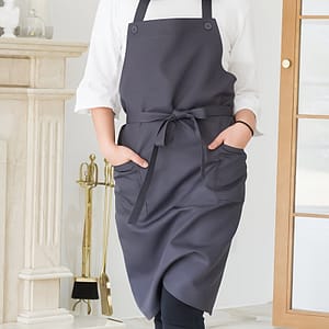 Solid Color Polyester Apron With Pockets – , Non-fade, Neck Hanging Kitchen Apron, Woven Fabric, Server Uniform – 1 Pack, 82x89cm Aprons Shop Online at Dubai Trades