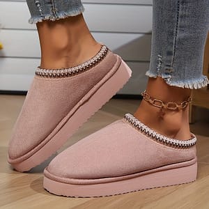 Solid Color Slippers, Casual Slip On Plush Lined Shoes, Comfortable Indoor Home Slippers Clothing, Shoes & Jewelry Shop Online at Dubai Trades