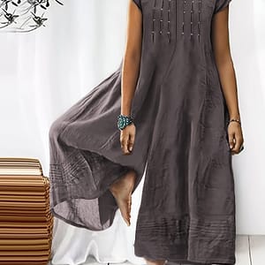 Solid Color Wide Leg Jumpsuit, Casual Cap Sleeve Jumpsuit For , Women’s Clothing Clothing Shop Online at Dubai Trades