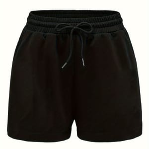 Solid Drawstring Shorts, Casual Waist Shorts For , Women’s Clothing Clothing Shop Online at Dubai Trades