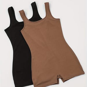 Solid Squared Neck Romper 2 Pack, Casual Sleeveless Daily Romper, Women’s Clothing Clothing Shop Online at Dubai Trades