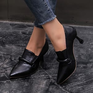 Sophisticated Mary-jane, Elegant Black Stiletto Heels For Women – Pointed Toe, Non-slip Sole, Cover Dress Pumps With Chunky Mid-heel Clothing, Shoes & Jewelry Shop Online at Dubai Trades