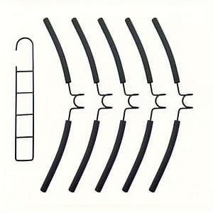 Space-saving 5-layer Magic Hanger – Non-slip, Foldable Metal Clothes Organizer For Dorms & Wardrobes Clothes Hangers Shop Online at Dubai Trades