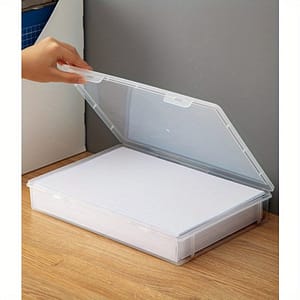 A4 Clear Plastic File Storage Box With Dust-proof Lid – Space-saving Desk Organizer For Home, Office & School Supplies Office & School Supplies Shop Online at Dubai Trades 2