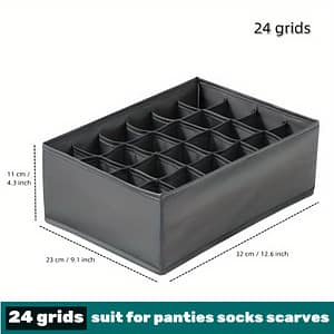Space-saving Foldable Organizer For Underwear, Socks, And Accessories – Large Capacity, Washable Storage Box With Compartments For Bras, Scarves, Ties Clothing & Closet Storage Shop Online at Dubai Trades