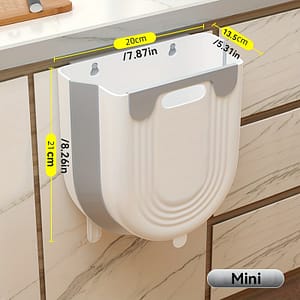 Space-saving Foldable Trash Can With Cabinet Hook – Modern , Portable For Kitchen & Bathroom, Plastic Storage Solution, Countertop, Cleaning Accessories Home & Kitchen Shop Online at Dubai Trades