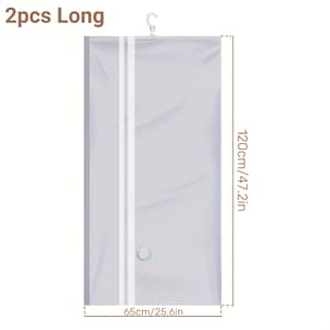 Space-saving Hanging Vacuum Bags For Clothes, Coats, And Jackets – 2/4/ With Manual Pump – Zip Closure – Plastic Material – Rectangle Shape – No Electricity Required Clothing & Closet Storage Shop Online at Dubai Trades