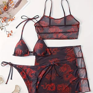 Split High-stretch Printed Swimsuit Clothing Shop Online at Dubai Trades