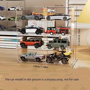 Stackable Transparent Toy Car Display Stand – Model Storage Rack For Home Decor, No Power Needed Garage Storage & Organization Shop Online at Dubai Trades