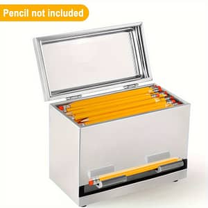Stainless Dispenser For Classroom And Office Desk, Holds 200 Pencils, Teacher Organization Storage, Pencil Straw Holder For School Supplies (pencils Not Included) Desk Accessories & Workspace Organizers Shop Online at Dubai Trades