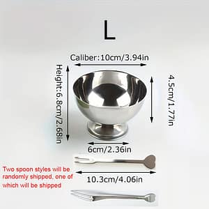 Stainless Steel Dessert Cup – Versatile Ice Salad Bowl, Snack Serving Plate For Parties And Home Use Dining & Entertaining Shop Online at Dubai Trades 2