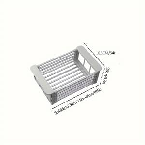 Stainless Steel Expandable Over-the-sink Dish Rack, Multifunctional Drainer Basket For Kitchen, Collapsible Vegetable And Fruit Washing Organizer Dish Racks Shop Online at Dubai Trades