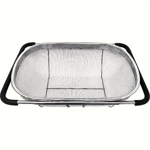 Stainless Steel Fine Mesh Strainer And Drainage Basket For Vegetable Filtering – Kitchen Essential, Food-safe, Filtering Vegetables Colanders Shop Online at Dubai Trades