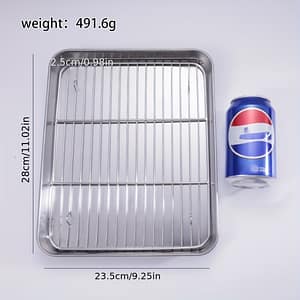 Stainless Steel Flat Bottom Baking Pan, Baking Pan For Grill, Oven-specific Grilling Pan, Oil Drain Net, Used For Grilling Meat, Grilling Chicken, Bakeware Shop Online at Dubai Trades