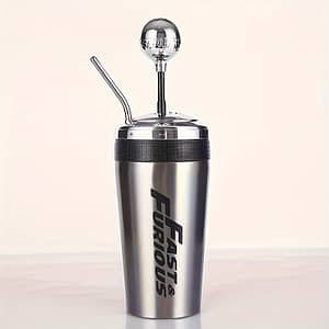 Stainless Steel Insulated Bottle – 17oz Bpa-free Car Gear Shift Design With Straw For Hydration And Style Dining & Entertaining Shop Online at Dubai Trades