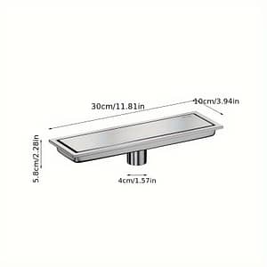 Stainless Steel Invisible Rectangular Floor Drain – Extended, Odor-resistant Bathroom Sink With Hidden Pipe Cover Bath Shop Online at Dubai Trades