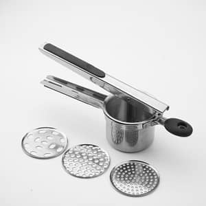 Stainless Steel Potato Masher With Silicone Handle, Metal Potato Press And Mincer, Kitchen Gadget For And Vegetable Puree, Potato Masher Stainless Steel Heavy Duty Fruit & Vegetable Tools Shop Online at Dubai Trades