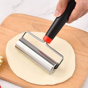 Stainless Steel T-shaped Pastry Roller – Pizza, Bread & Biscuits | Essential Kitchen Gadget Baking Tools Shop Online at Dubai Trades