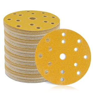 Stebruam 150mm Sanding Discs, Hook And Loop 60/80/120/180/400 Grits 15 Hole 6inch Round Sanding Discs Pads For Random Orbital Sander Pads And All Oscillating Tools Abrasive & Finishing Products Shop Online at Dubai Trades