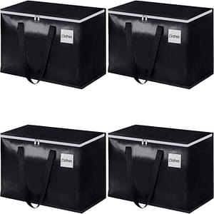Storageright 93l Heavy Duty Storage Bags With Zipper, Reinforced Handles, And Tag Pocket – Collapsible Moving For Organization, Travel, And Storage – Blue, 6pcs, Storage Right Clothing & Closet Storage Shop Online at Dubai Trades