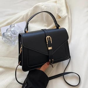 Stylish Minimalist Crossbody Bag Featuring A Top Handle And Flap For Women – A Solid Purse With Design. Clothing, Shoes & Jewelry Shop Online at Dubai Trades