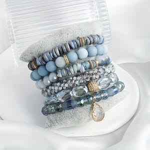 Summer Chic Women’s Beaded Bracelet Set: Natural Stone, Glass, And – Wear And Gift Giving Bracelets Shop Online at Dubai Trades 2