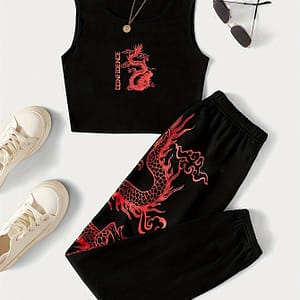 Summer New 2pcs Printed Casual Sportswear Women’s Set Clothing Shop Online at Dubai Trades