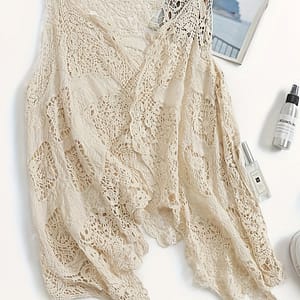 Summer Outerwear Sleeveless Hollowed Out Cardigan Women’s Shawl Beach Clothing Shop Online at Dubai Trades