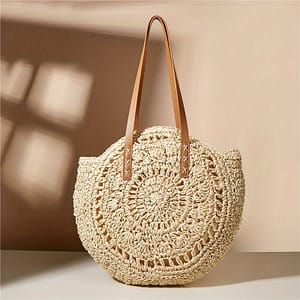 Summer Round Bag, Woven Women’s Shoulder Bag, Beach Bag Clothing, Shoes & Jewelry Shop Online at Dubai Trades
