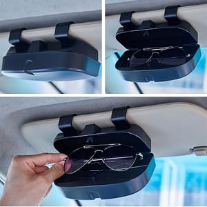 Sunglasses Holder For Car Sun Visor, Auto Eyeglasses Organizer Box, Vehicle Visor Accessories Glasses Protective Storage Case For Woman Man Automotive Shop Online at Dubai Trades 2