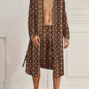 Super-stylish Robe Set, ‘s Elegant Pattern Long Sleeves Belt Bathrobe & Shorts, Must-have Sleepwear /summer/fall Clothing Shop Online at Dubai Trades