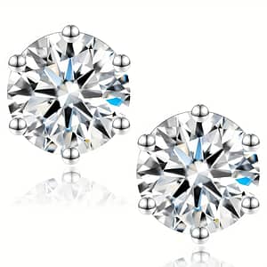 0.5- Moissanite Stud Earrings For Women, Men, Df Color, Silvery Earrings,include Jewelry Box,with Certificate Clothing, Shoes & Jewelry Shop Online at Dubai Trades