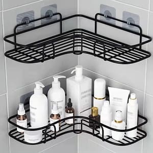 1pc Bathroom Shelf For Corner, Organizer Rack, Bathroom Kitchen No Punching Storage Rack Bathroom Accessories Shelves Bathroom Storage & Organization Shop Online at Dubai Trades