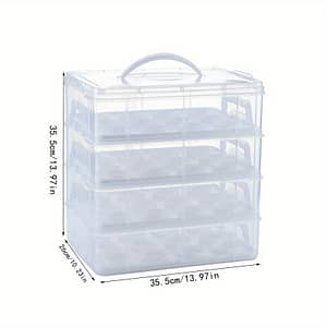 1pc Portable Cupcake Packaging Box Dessert Table Packing Box Storage Box Transparent Portable 4 Can Hold 48 Cakes Bakers Shop Online at Dubai Trades