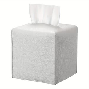 1pc Square Tissue Box, Pu Leather Tissue Box Holder With Bottom Belt Modern Stylish Tissue Box Organizer For Bathroom, Bedroom, Hotel, Office Desk, 5″x5″x5″ Food Service Equipment & Supplies Shop Online at Dubai Trades