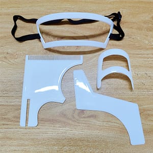 4pcs Men’s Beard Combs Hair Trimmers Plastic Men Beard Shaping Styling Comb Beauty Tool For Hair Beard Trim Templates Ruler Beard & Mustache Care Shop Online at Dubai Trades