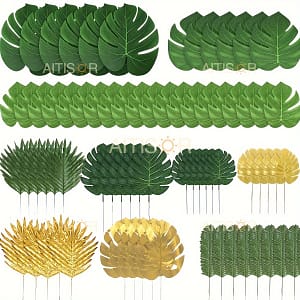 72pcs 10 Kinds Artificial , Oxidation Resistance Artificial , , Monstera , With For Hawaiian Luau Beach Table, Wedding Birthday Decorations Other (Outdoor Holiday Decorations) Shop Online at Dubai Trades