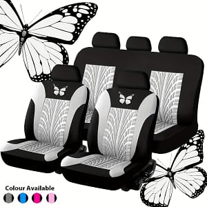 Car Seat Cover Full Set, Red Universal Pattern Embroidery Auto Seat Cover Set Christmas Gift Automotive Shop Online at Dubai Trades