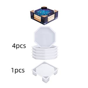 Coaster Resin Molds Silicone, Coaster Molds With Octagon Shape Holder Molds, Coaster Silicone Molds For Epoxy Resin, Diy Art Craft Cup Mats Arts, Crafts & Sewing Shop Online at Dubai Trades