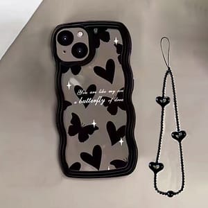 Love Is : Wear A Heart-shaped Phone Case With A Pattern And A Bracelet! Basic Cases Shop Online at Dubai Trades