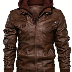 Men’ Hooded Jacket – , Zip-up With Multiple Pockets, Black, Regular Fit, Long Sleeve, Polyester Lining, (hand Wash Or ) Clothing Shop Online at Dubai Trades