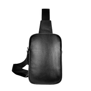 [] Men’s Genuine Leather Crossbody Sling Bag – Compact Black Chest Bag With Adjustable Strap, Textured Cowhide Design For Commute & Casual Use, Crossbody Bag Clothing, Shoes & Jewelry Shop Online at Dubai Trades