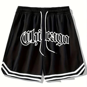 Men’s “chicago” Sport Drawstring Shorts Clothing Shop Online at Dubai Trades