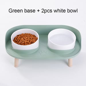 Pet Table Cat Bowl Dog Bowl Pet Double Feeding Bowl Neck Protection Non-slip Bowl Water Food Feeder Bowls & Dishes Shop Online at Dubai Trades